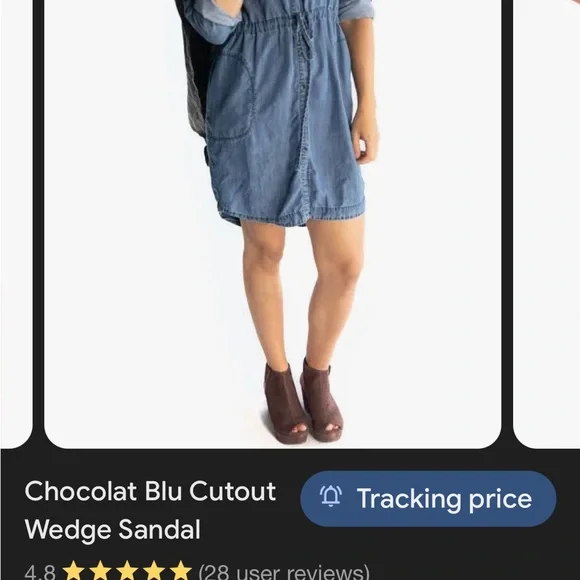 Chocolat Blu Black Wedge Shoes with Open Back - Picture 8 of 8